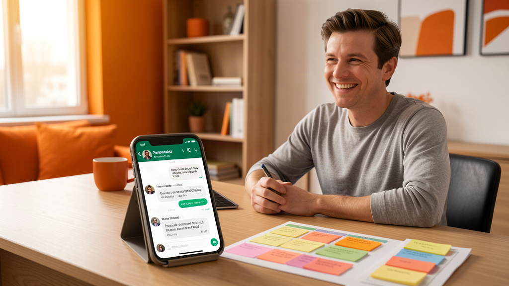 Chatbot com IA no WhatsApp atendendo clientes de forma automática e organizada