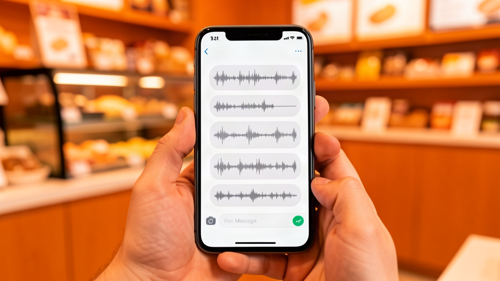 Vendedor enviando áudio no WhatsApp para vender mais com proximidade