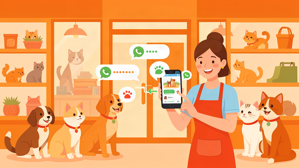 Lista de transmissão para pet shop no WhatsApp com mensagens de banho, tosa e vacina