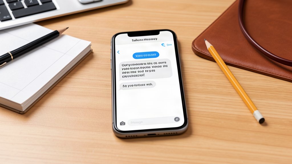 Primeira mensagem de vendas no WhatsApp sendo escrita no celular