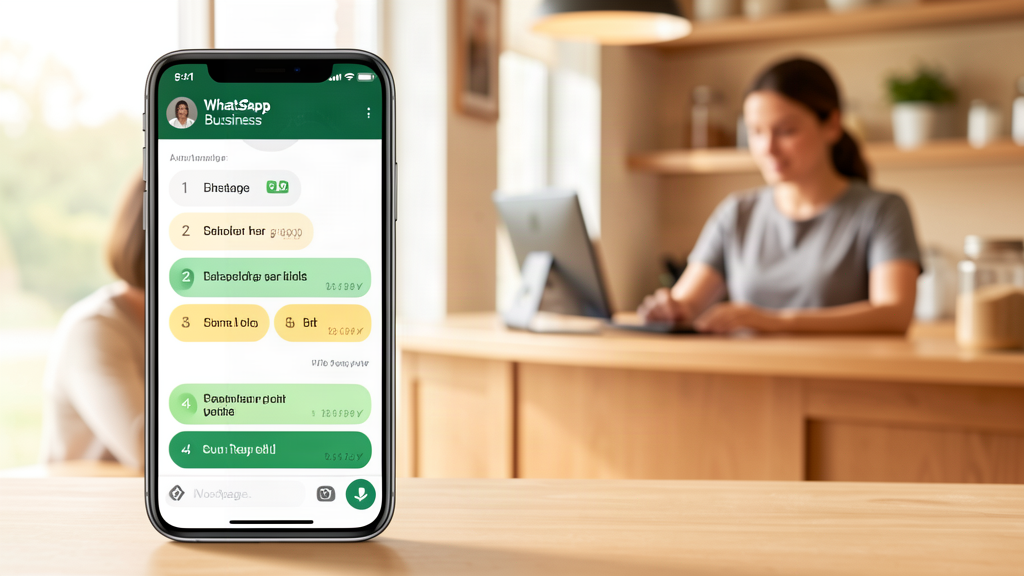 Resposta automática com menu de opções no WhatsApp organizando o atendimento